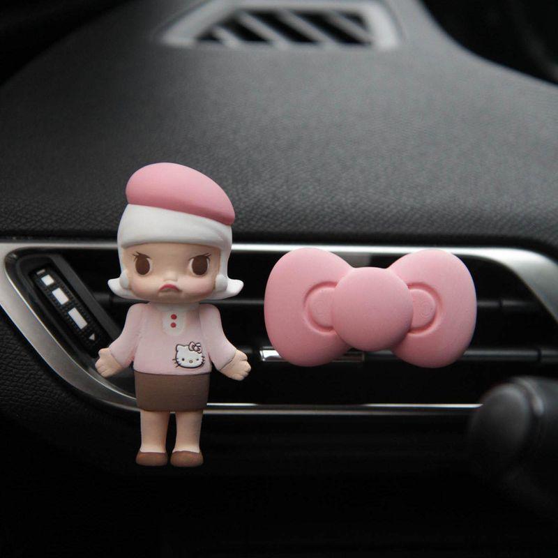 Cute Cartoon Hello Kitty Couple Doll Car Aromatherapy Car Air Conditioner Air Outlet Fragrance Fancy Fragrant Stone