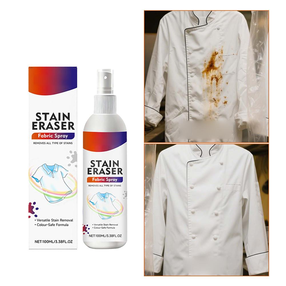 1PCS Fabric Stain Remover 100ml Powerful Cleaner Stubborn Spot Treatment Laundry Detergent Gentle Formula Clothes Care Spray