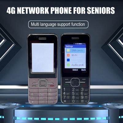 טלפון פיצ'רים 4G לקשישים מסך 2.4 אינץ' 2 כרטיסי SIM תמיכה רב-לשונית סמארטפון נקודת גישה WiFi המתנה ארוכה קל לשימוש טלפון גיבוי לקשישים