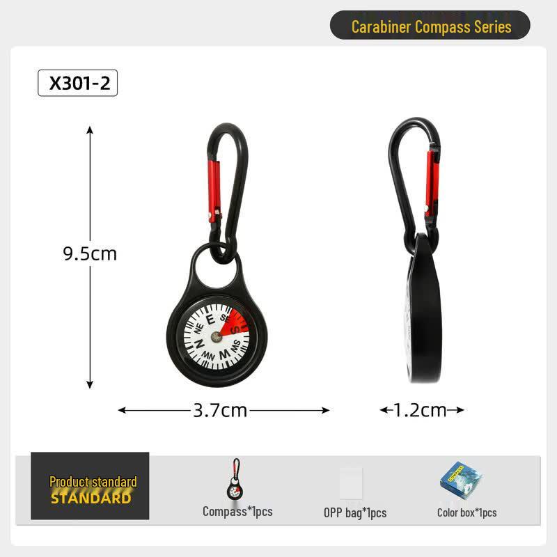 Zinc Alloy Carabiner Compass