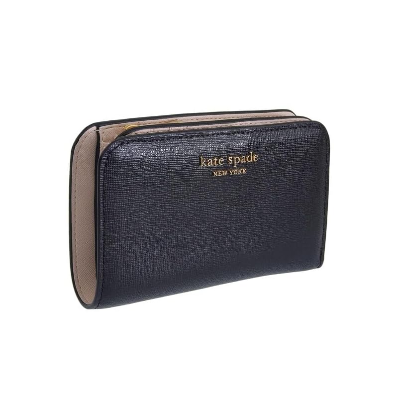 

[Kate Spade] wallet ladies bifold folding wallet compact leather black morgan compact wallet morgan saffiano leather compac K8927 001 kate spade