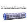 Washable Water Purifier Filter Element 10 Inch Stainless Steel Mesh Filter Cartridges Filter Accuracy 40 Microns