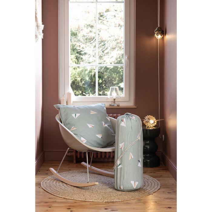 Couette toutes dimensions "Petits Papiers" Réversible 100% Coton / 57 Fils/cm² - - 220 x 240 cm pour lit 2 places