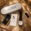 BUREI Women's Quartz Watch, White, Stainless Steel Case, 3 ATM Water Resistance, Date Display