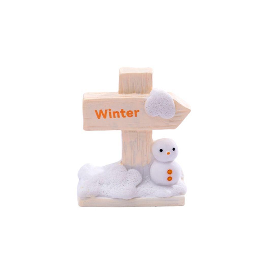 Multicolor Micro Road Signs Resin Mini Signpost Figurine Craft Miniature Road Board