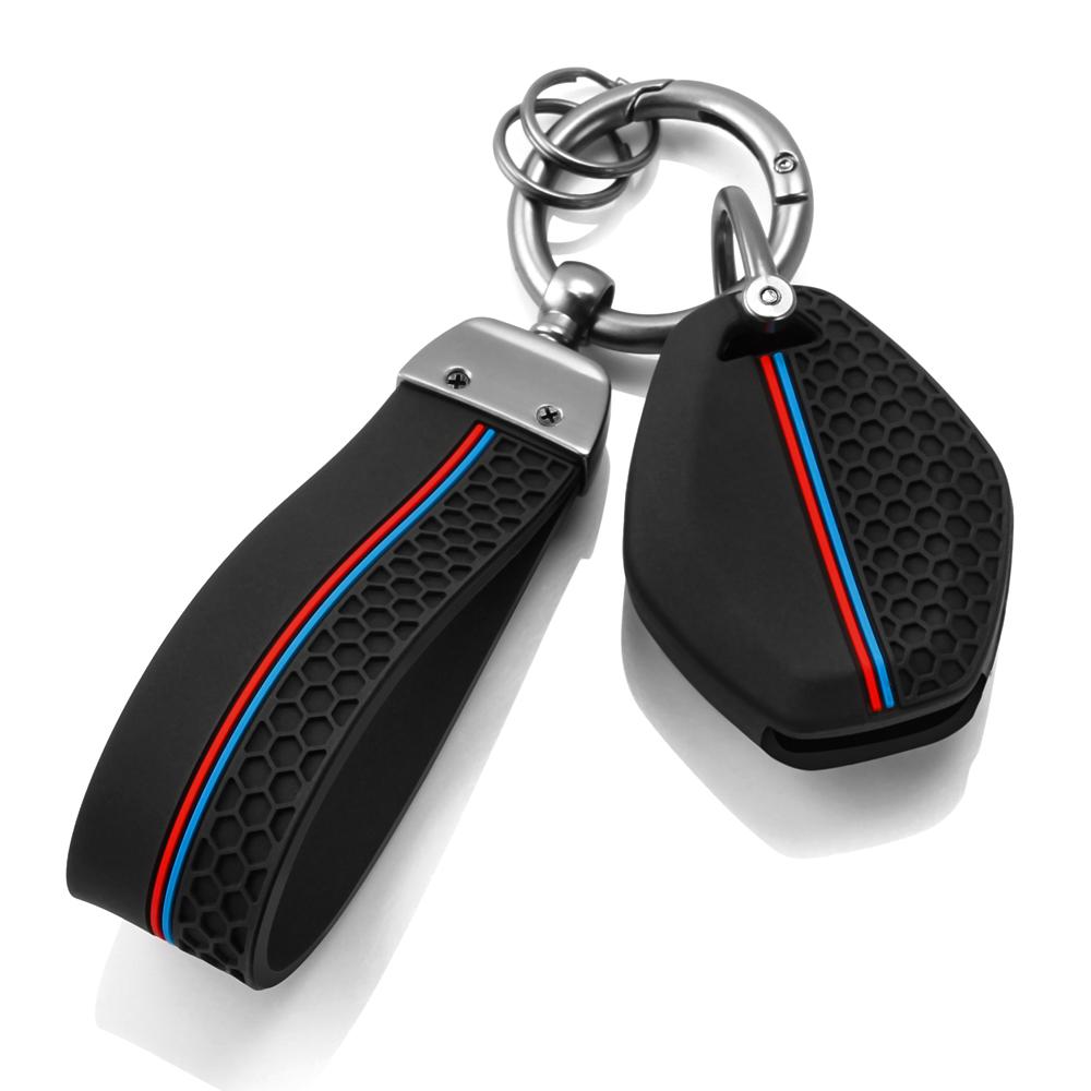 Silicone Car Key Case Key Chain For Bmw 3 5 7 Series E38 E39 E46 E83 M5 325I X3 X5 Z3 Z4 Accessories