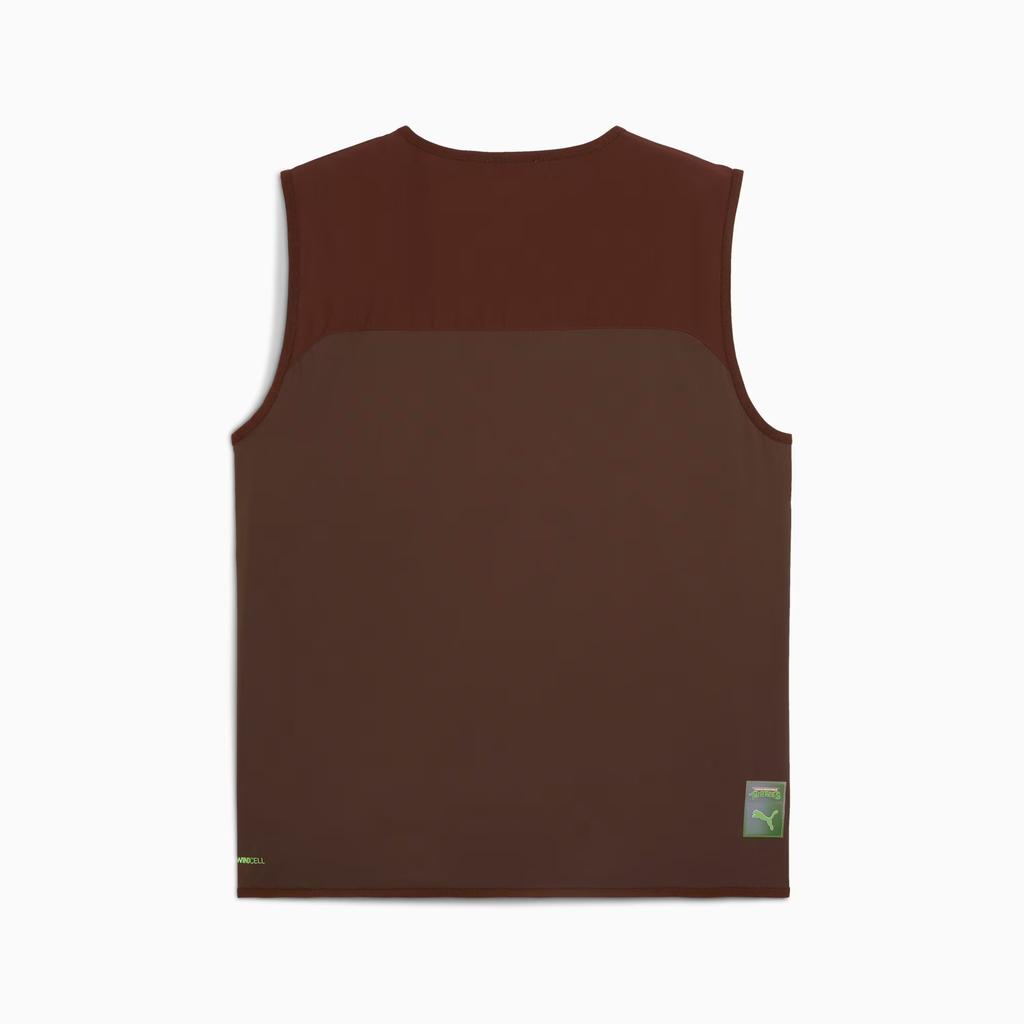 PUMA Color Block V-Neck Zipper Vest Men Tops Brown 630104-65