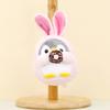 Pendant Keyrings Gift Plush Cute Penguin Turn Into Bear Rabbit Keychain Women Bag Ornaments Toy Soft Pom Ball Car Key
