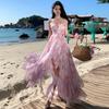 Suspender Dress Fairy Large Swing Elegant Irregular Multi-layer Skirt Beach Dress Birthday Dress Seaside Vacation Dress
