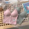 Summer Women Knitted Tank Top Sleeveless Strap Vest Sexy Female Knitting Solid Crop Top