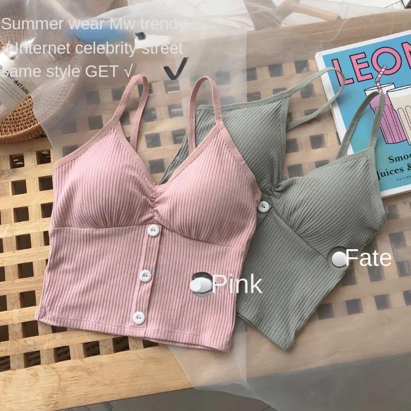 Summer Women Knitted Tank Top Sleeveless Strap Vest Sexy Female Knitting Solid Crop Top