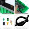 30/36/42FT Telescopic Extension Water Fed Pole Brush Kit for Window/Photovoltaic Solar Panel Cleaning Washing Tool