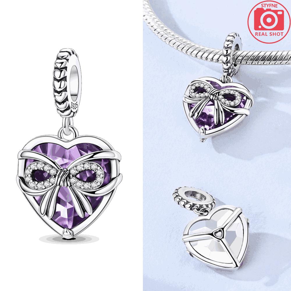 Copper Pendant Pink Ballet Girl Bow Charms Beads Fit Original Bracelet Necklace Jewelry Making For Women Diy