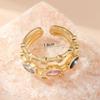 GemChic Women's Ring Exquisite Cool Multi-Layer Colorful Zircon Ring Ladies Opening Adjustable Ring Birthday Christmas Jewelry Gift