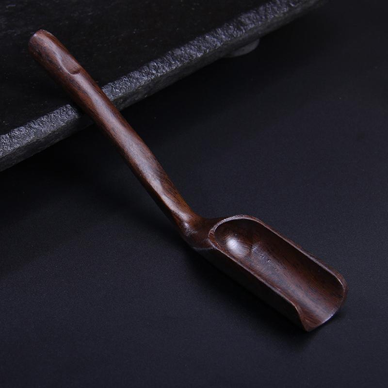 Chinese Kongfu Tea Scoop Wood/Bamboo Retro Style Natural Delicate Spoon Portable Bamboo Teaspoon Tea Accessories