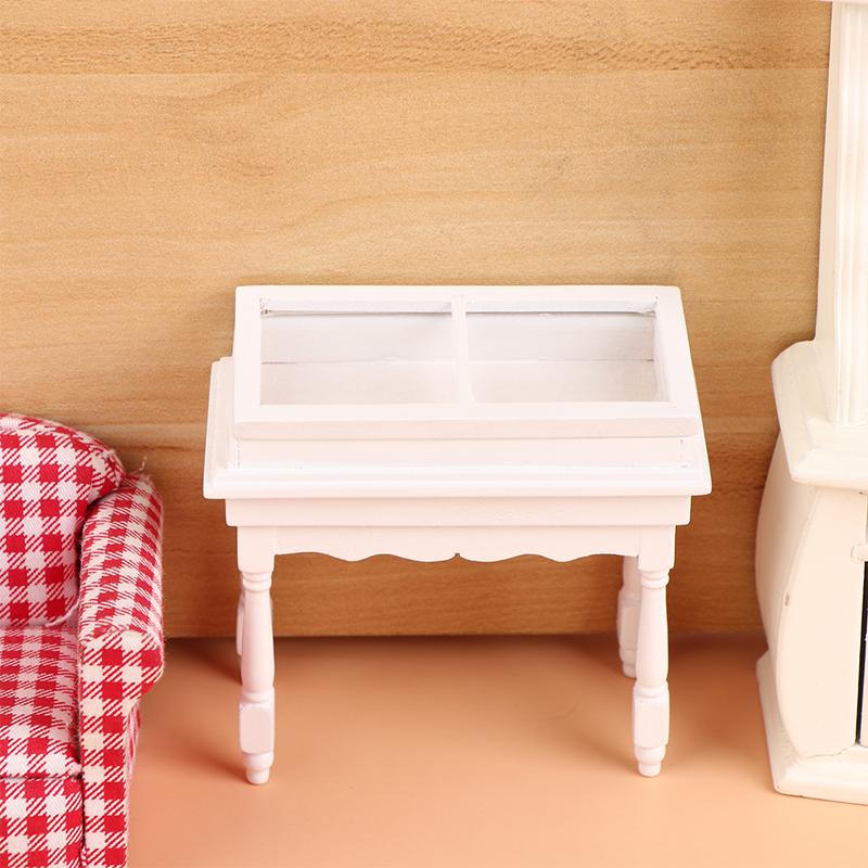 

1:12 кукольных миниатюрных прилавков, раскладушек, витрин, ювелирных изделий, шкафов, мебели, кукольных домиков, декоративных игрушек белый