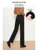 Women's Winter Fleece-Lined High-Waisted Versatile Black Pants