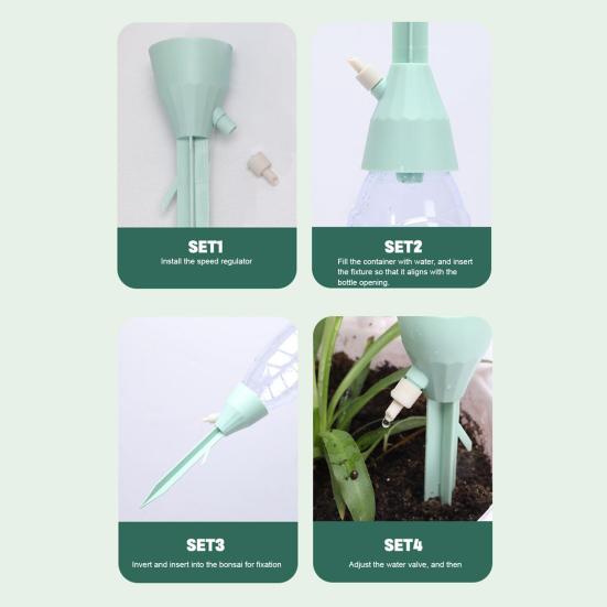 1/3/6Pcs Self Watering Spike Automatic Drip Irrigation System Adjustable Water Speed Plant Water Dispenser