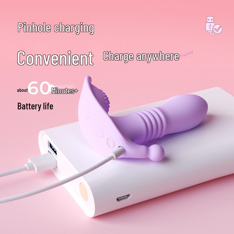 Vibrador Portátil Mariposa de Jade: Estimulador Telescópico Controlado por App de 10 Modos para Mujeres