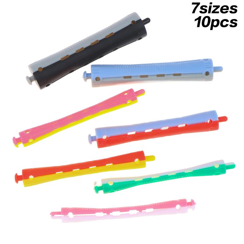 10Pcs No Heat Hair Rollers Heatless Hair Curler Soft Curling Rod Pull Core Lazy Curls Flexi Rods Wave Formers Hair Styling Tool