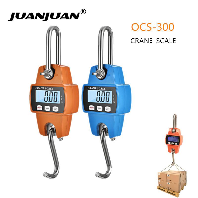 300kg Mini Crane Scale Portable LCD Electronic Digital Industrial Crane Scale Heavy Duty Hanging Weighting Hook Scales