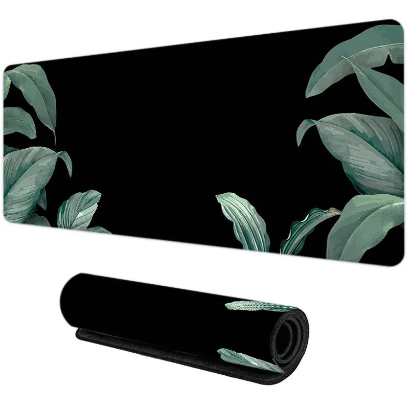 Green Leaves Large Mouse Pad New XL Computer Office Game Table Mat XXL Rubber Anti-slip Gaming Keyboard Mousepads Long Desk Pads