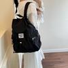 Solid Color Drawsting Backpacks Light Weight Student Schoolbag Korean Ruched Shoulder Bags  Travel