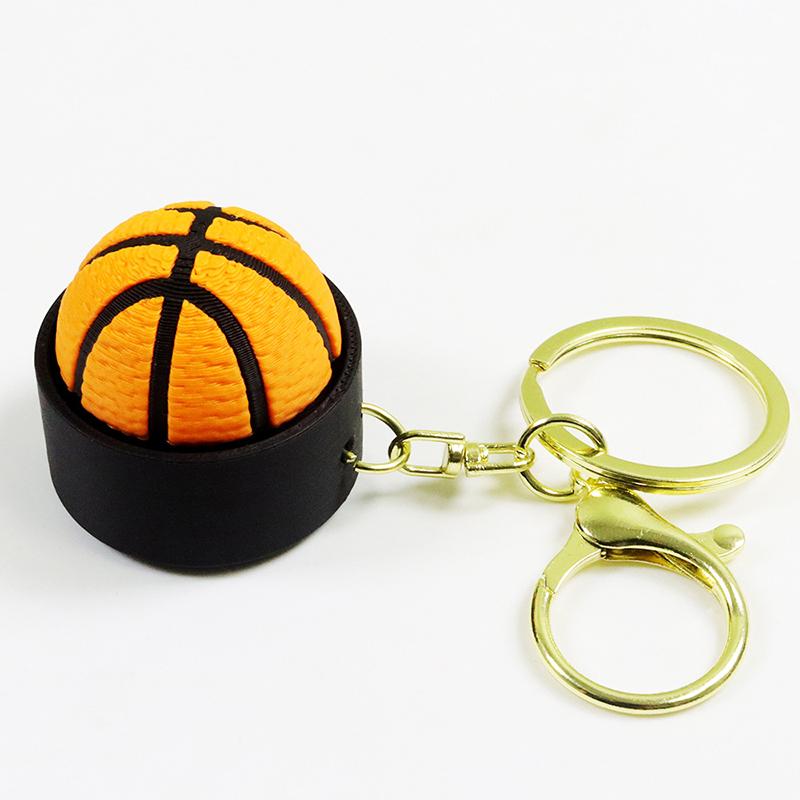 3D Tisk Sportovní Míč Clicker Klíčenka Basketbal Fotbal Tlačítko Fidget Hračka Kapesní Decompresní Nástroj Pro Stres