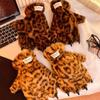 Winter Warm Furry Gloves Spicy Girl Leopard Print Tiger Claw Gloves Thickened Cosplay Cool Props Five Finger Gloves Women Gift