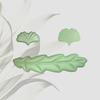 Keyboard Wrist Rest Pad Set Leaf Shape PU Leather Memory Foam Wrist Cushion Support,Mouse Wrist Rest Pad,Non-Slip Wrist Support