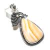 Natural Septerian Noodal Gemstone 925 Steling Silver Jewelry Pendant 2.96" y2w90