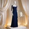 Elegante Abito Estivo in Pizzo a Vita Alta con Scollo Rotondo per Occasioni Speciali