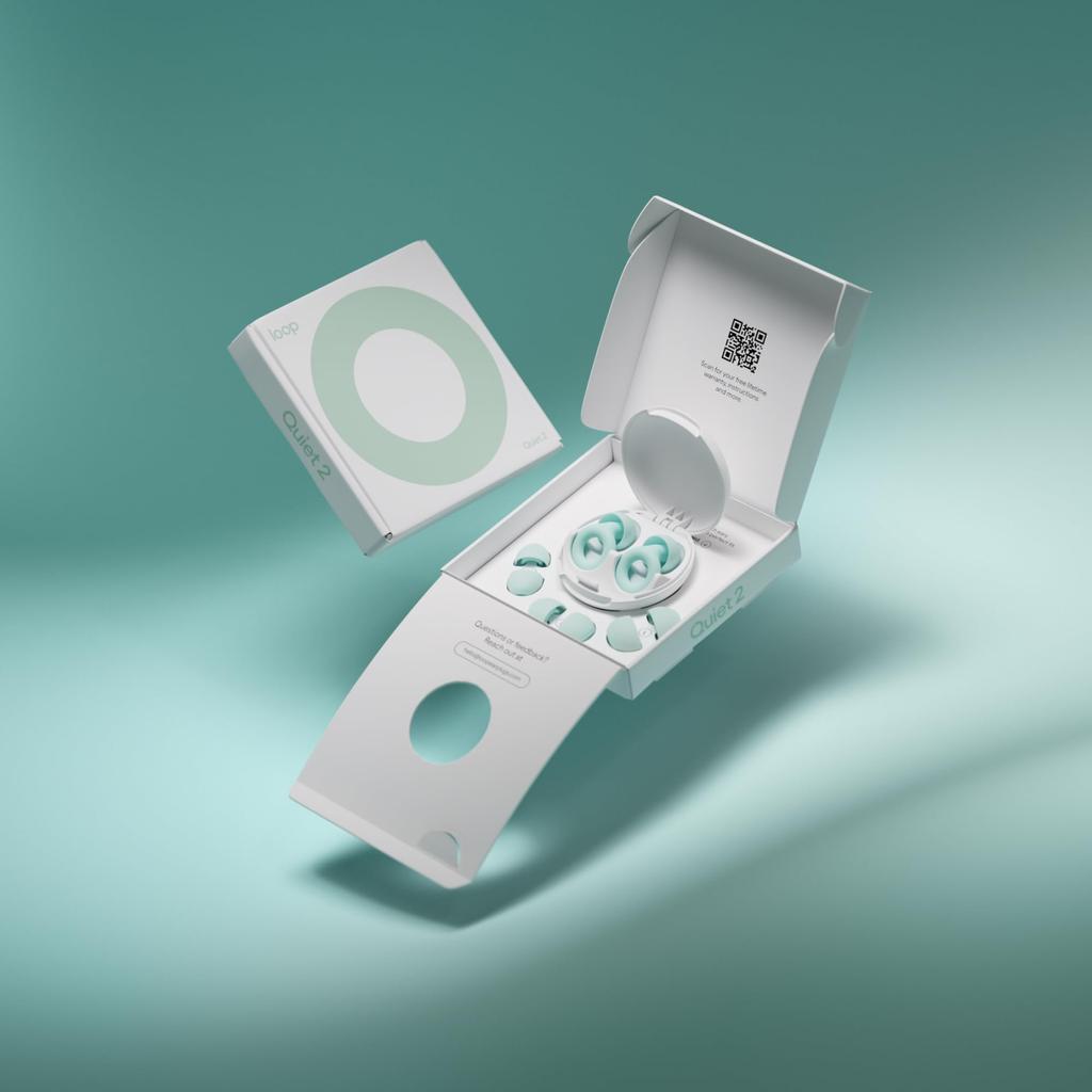 Loop Geräuschdämmende Ohrstöpsel Quiet 2 Anpassbare Passform Geräuschdämmung mit SNR-Wert von 24 dB