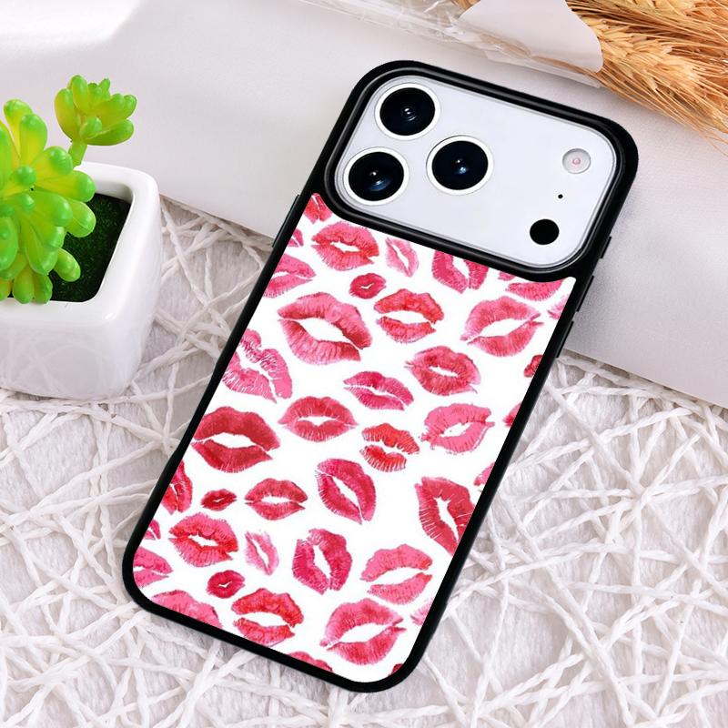 Kiss Me Red Lip Fundas Phone Case for iPhone 17 Air 16 15 11 12 14 13 Pro Max Shockproof Cover