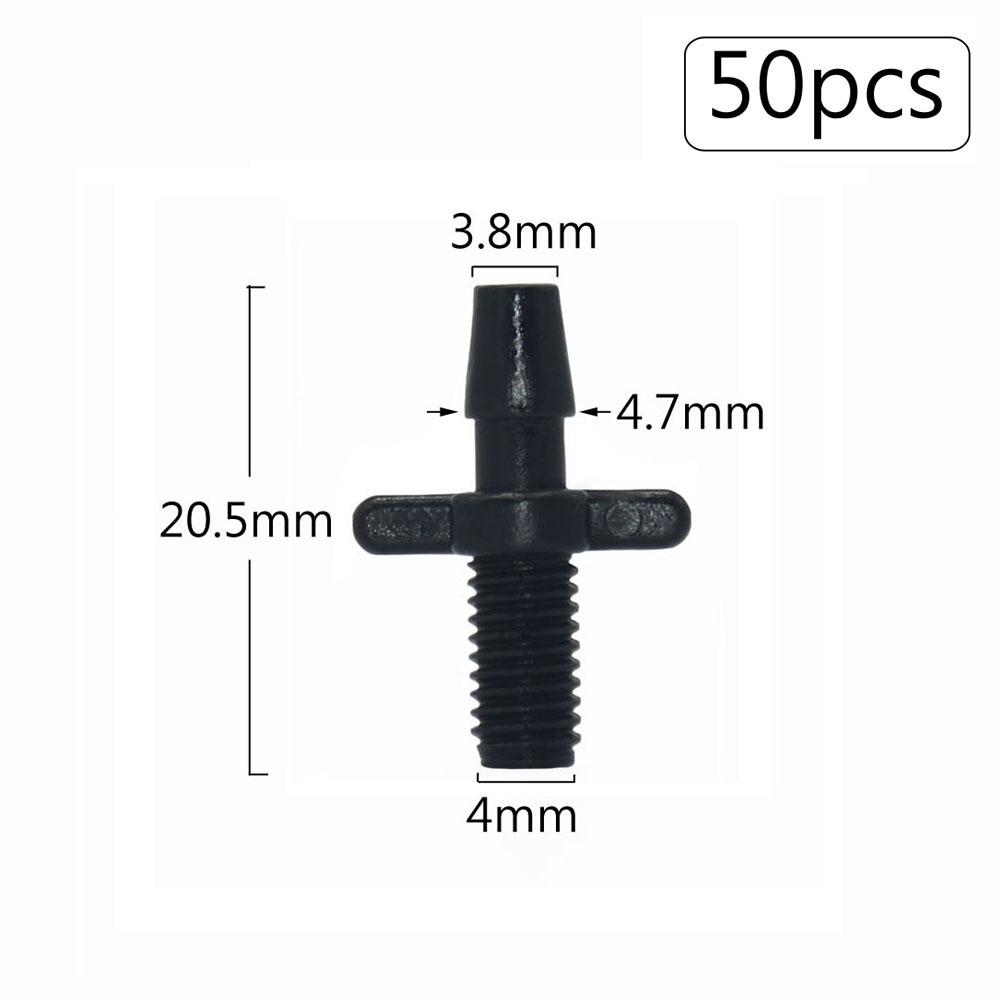50pcs 3/5 4/7mm Garden Hose Barbed Connectors Tee Elbow Cross End Plug Fitting Coupling Drip Irrigation System Watering