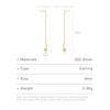 ANDYWEN 925 Silver A Pair Of Gold Silver Fashion Long Chain Tassel Stud Earrings Ladies 2023 High Jewelry