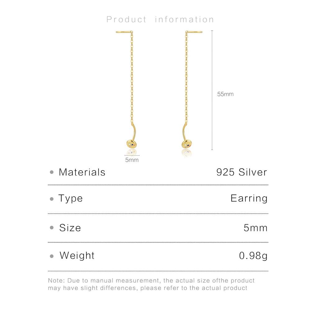 ANDYWEN 925 Silver A Pair Of Gold Silver Fashion Long Chain Tassel Stud Earrings Ladies 2023 High Jewelry