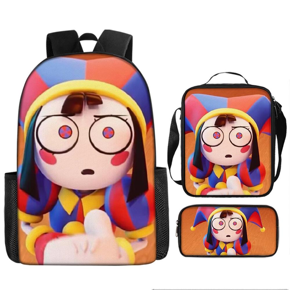 Cartoon Anime Surprise Circus Backpack Student Lightweight Large Capacity Backpack Waterproof