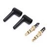Male 90 Right Angle Degree L-shaped Stereo Headphone Plug Repair Earphones Jack Audio Soldering 3/4 Pole 3.5mm