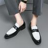 Mocassini da Uomo Stile Street Bianco Formali da Business Matrimonio Abito da Ballo Blazer Smoking Scarpe da Festa Taglie Forti