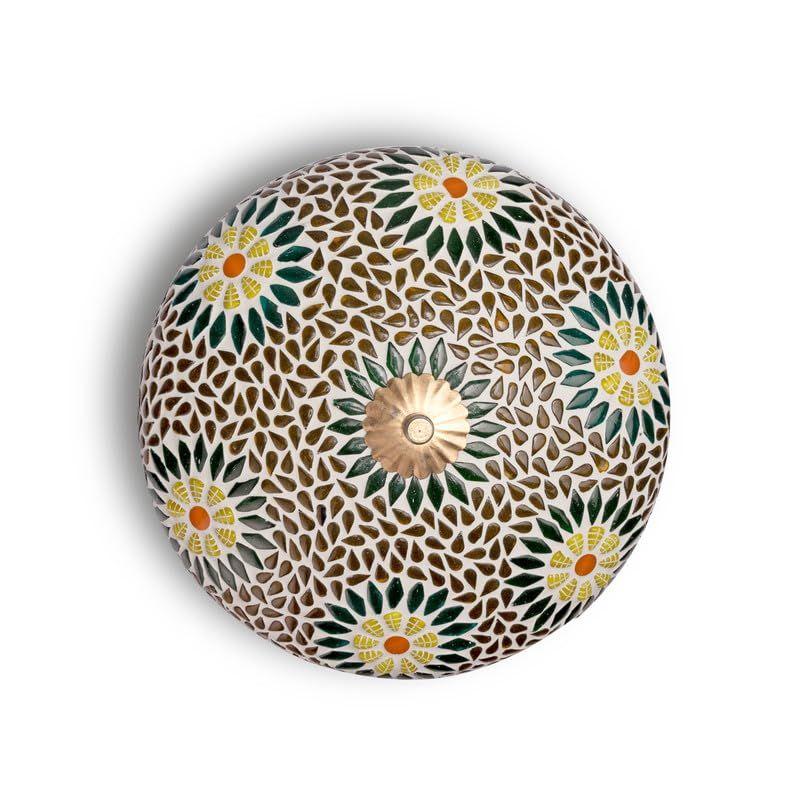 Handcrafted Decorative Glass Mosaic Table Lamp for Home Décor | Multicolour