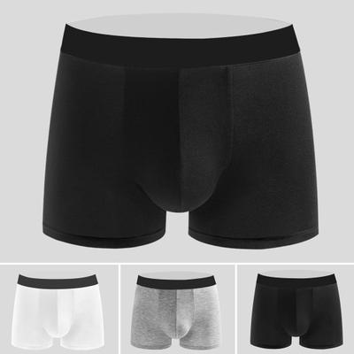 Cueca Boxer Masculina Cintura Média U-Convexo Tecido Modal Macio Confortável Design Elástico Shorts