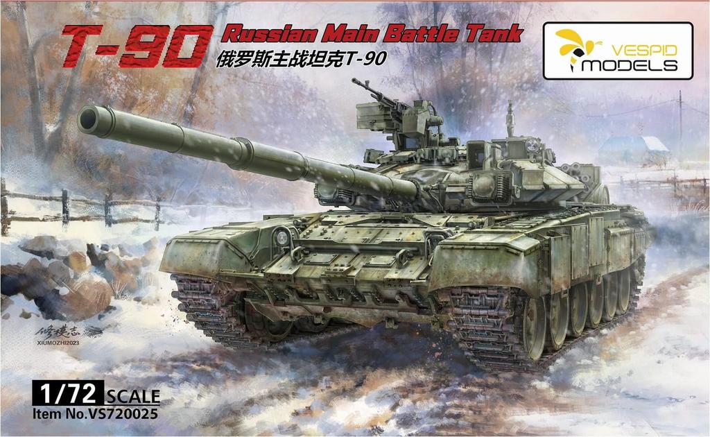 Vespid Model 1/72 Russian T-90 Main Battle Tank Plastic Model VPM720025