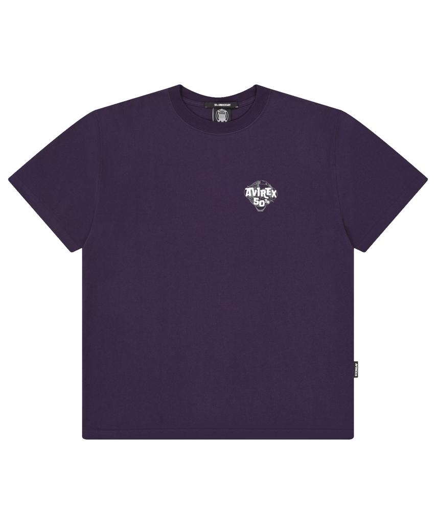 Abilegseu Avirex Usa Print T-Shirt / 7835234002 Purple