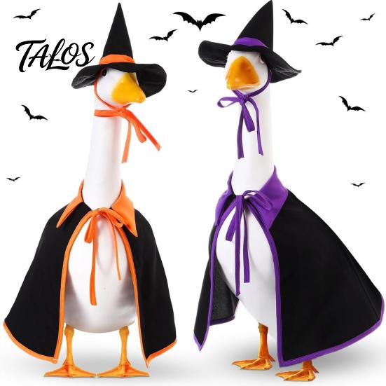 Halloween Goose Costume Ghost Outfit, Christmas Porch Apparel, Festive Thanksgiving Outfit for 23 Inch Statue, Outdoor Garden Yard Lawn Decoration