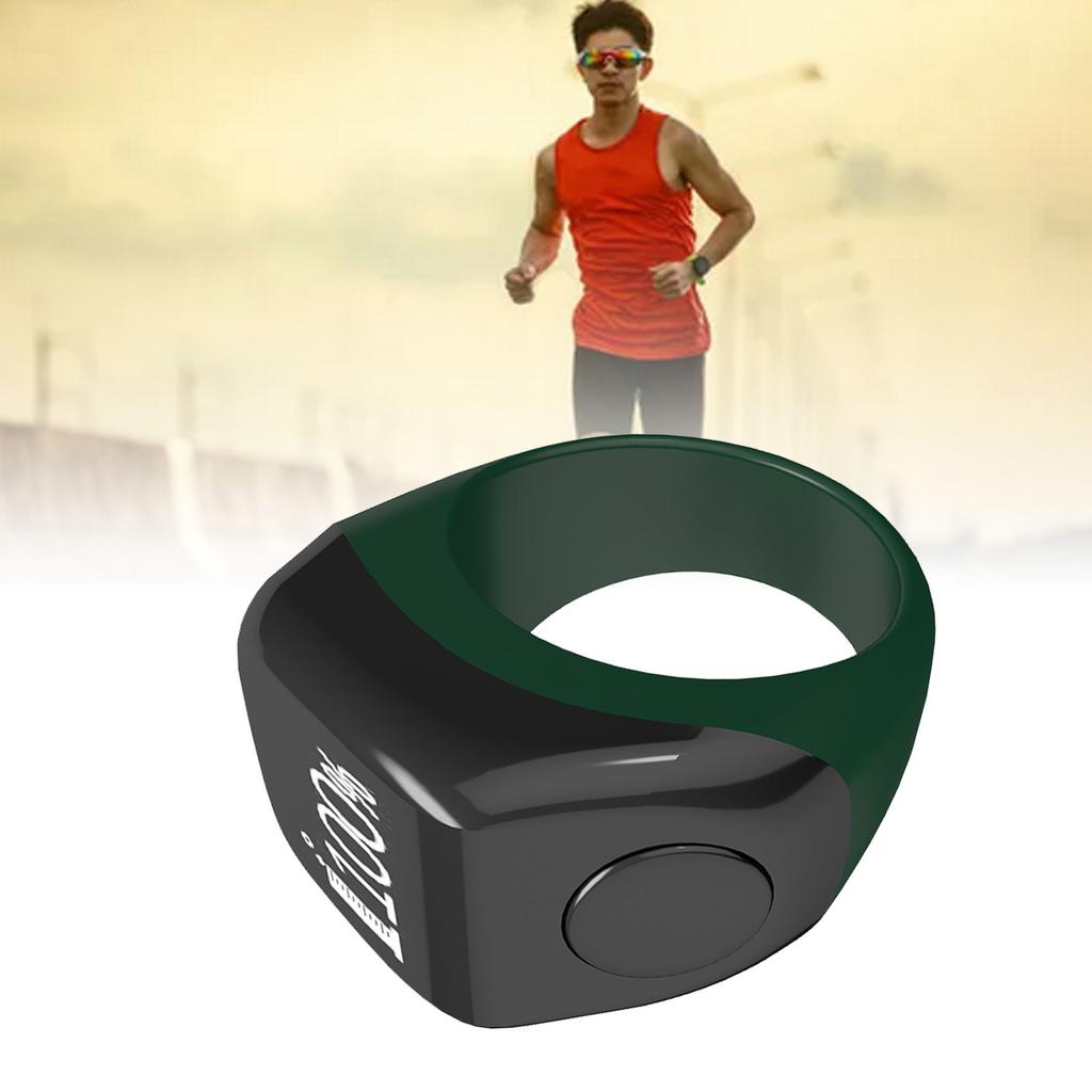 Smart Finger Counter Digital Step Number Prayer Reminder with Touch Control 0.42in Screen for Muslim