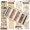 2/4Rolls Self-Adhesive Vintage Ledger Tape DIY Collage Handicraft Art Office Study Washi Tape Journal Decor Birthday Gift XJM