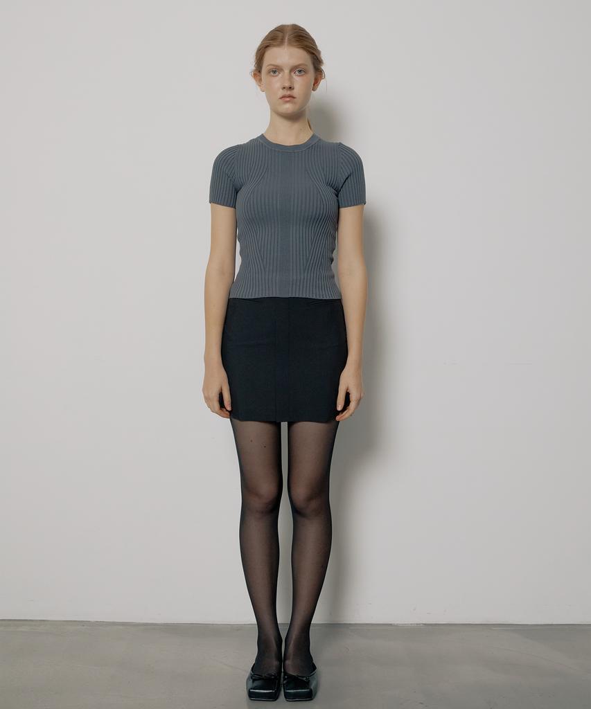Moseullu Viscos Knit Top (Grey)