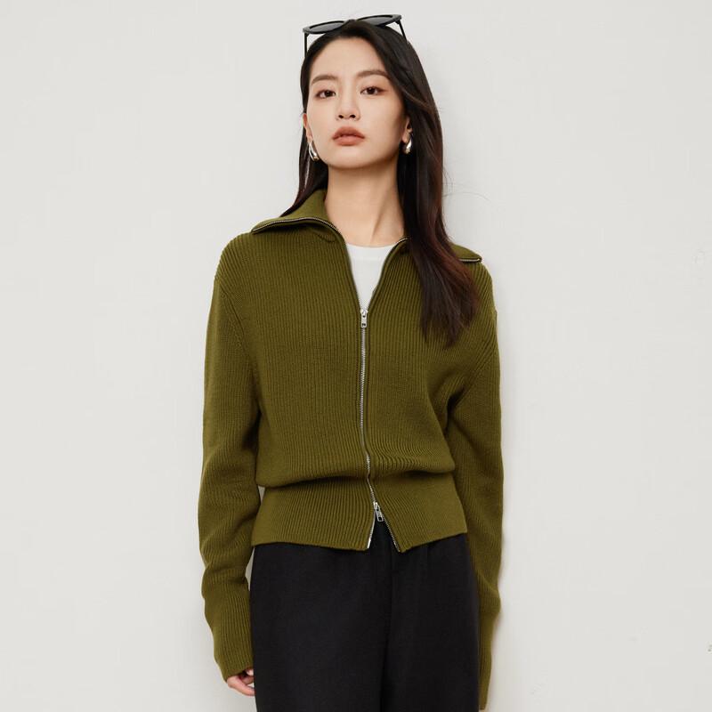 

Elva Island Women s Short Double-Zip Knit Cardigan M