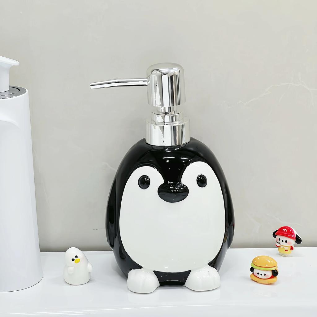 Large Capacity Ceramic Creative Press Type Lotion Bottle Hand Sanitizer Bottle Shower Gel Shampoo Bottle Soap Dispenser